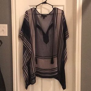 Sheer poncho style shirt by Lane Bryant